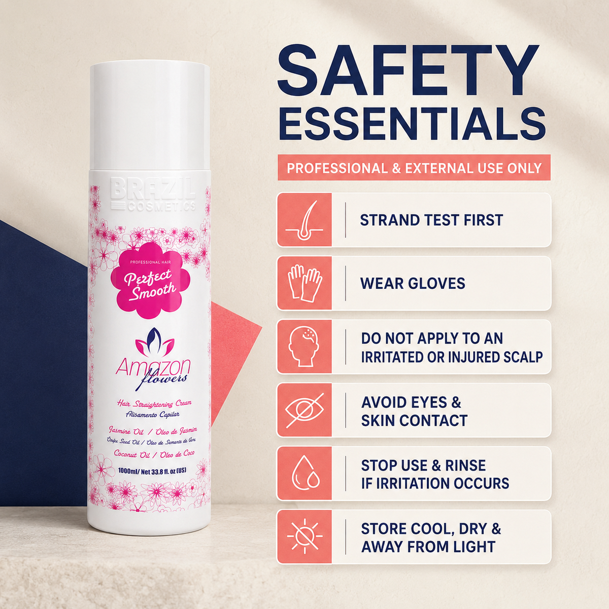 Amazon Flowers Hair Treatment Protein 1L – Smooth & Frizz Control