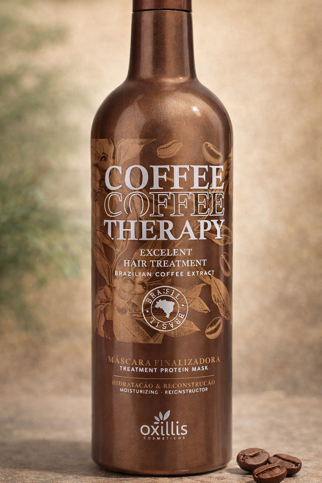 OXILLIS Coffee Therapy Brazilian Protein Hair Straightener Treatment For All Hair Types 1000ml