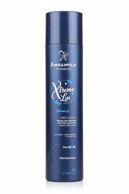 Amazonico Professional Xtreme Liss Advance Frizz Control Hair Treatment 1L – Smooth & Frizz-Free Hair UAE