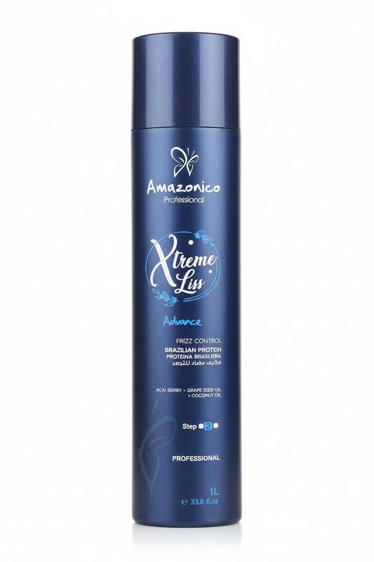 Amazonico Professional Xtreme Liss Advance Frizz Control Hair Treatment 1L – Smooth & Frizz-Free Hair UAE
