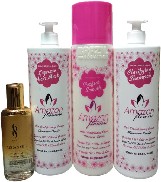 بروتين لجميع انواع الشعر (بروتين امزون 1 لتر + شامبو 1 لتر+بلسم 1 لتر)