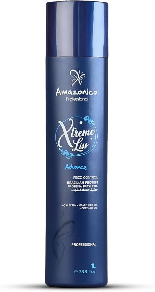 Amazonico Professional Xtreme Liss Advance Frizz Control Hair Treatment 1L Brazilian Protein Keratin Smooth Frizz-Free Hair UAE