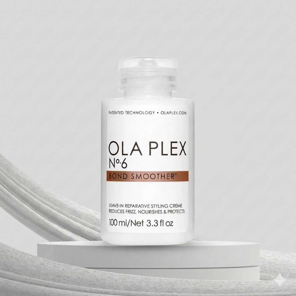 OLA PLEX No. 6 Bond Smoother, Leave-In Styling Hair Cream Treatment, Smooths, Conditions, & Strengthens, Frizz Control for Up to 72 Hours, For All Hair Types, 100 mL / 3.3 Fl. Oz.
