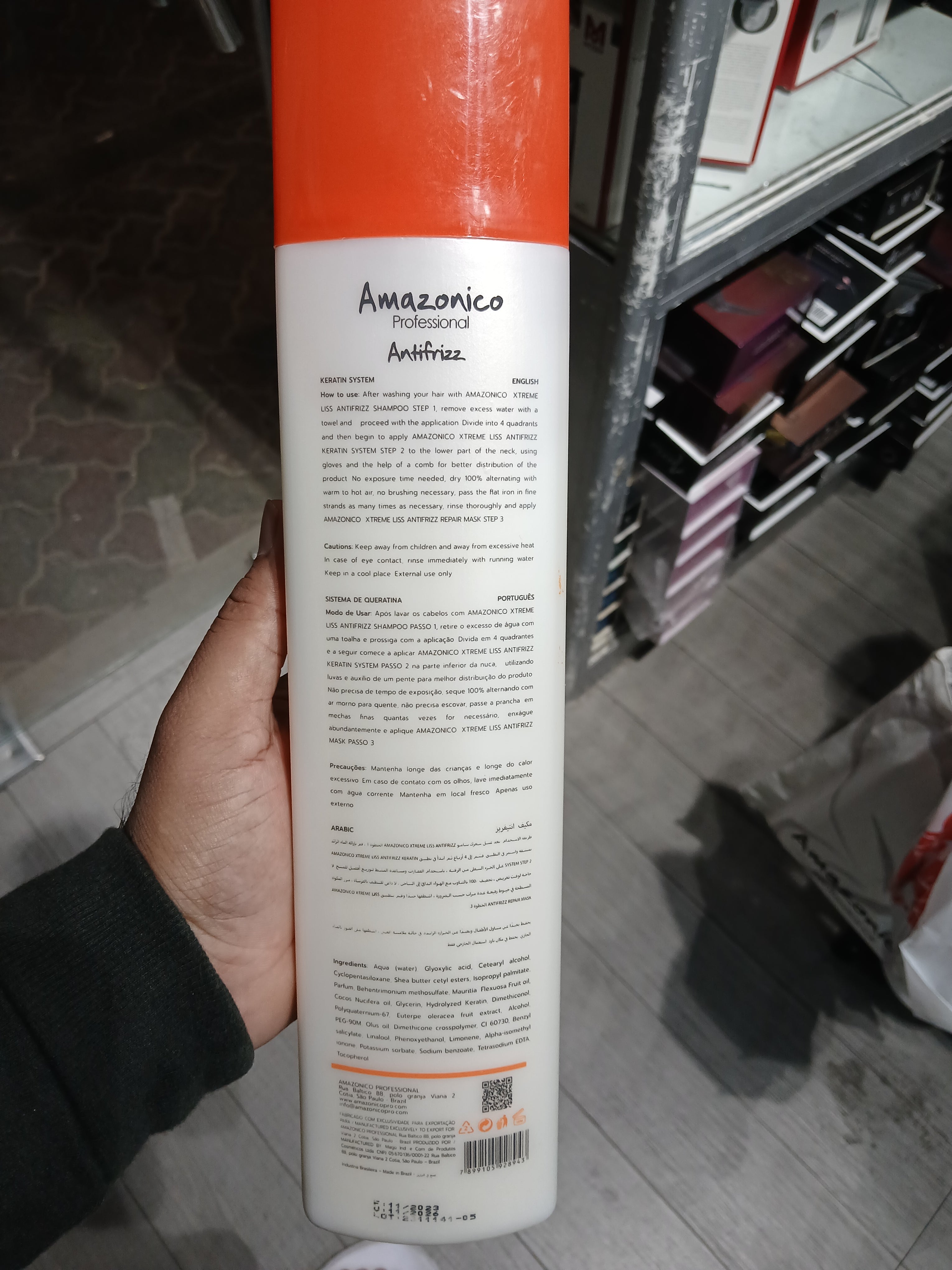 Amazonico Xtreme Anti-Frizz Professional Hair Treatment 1000ml