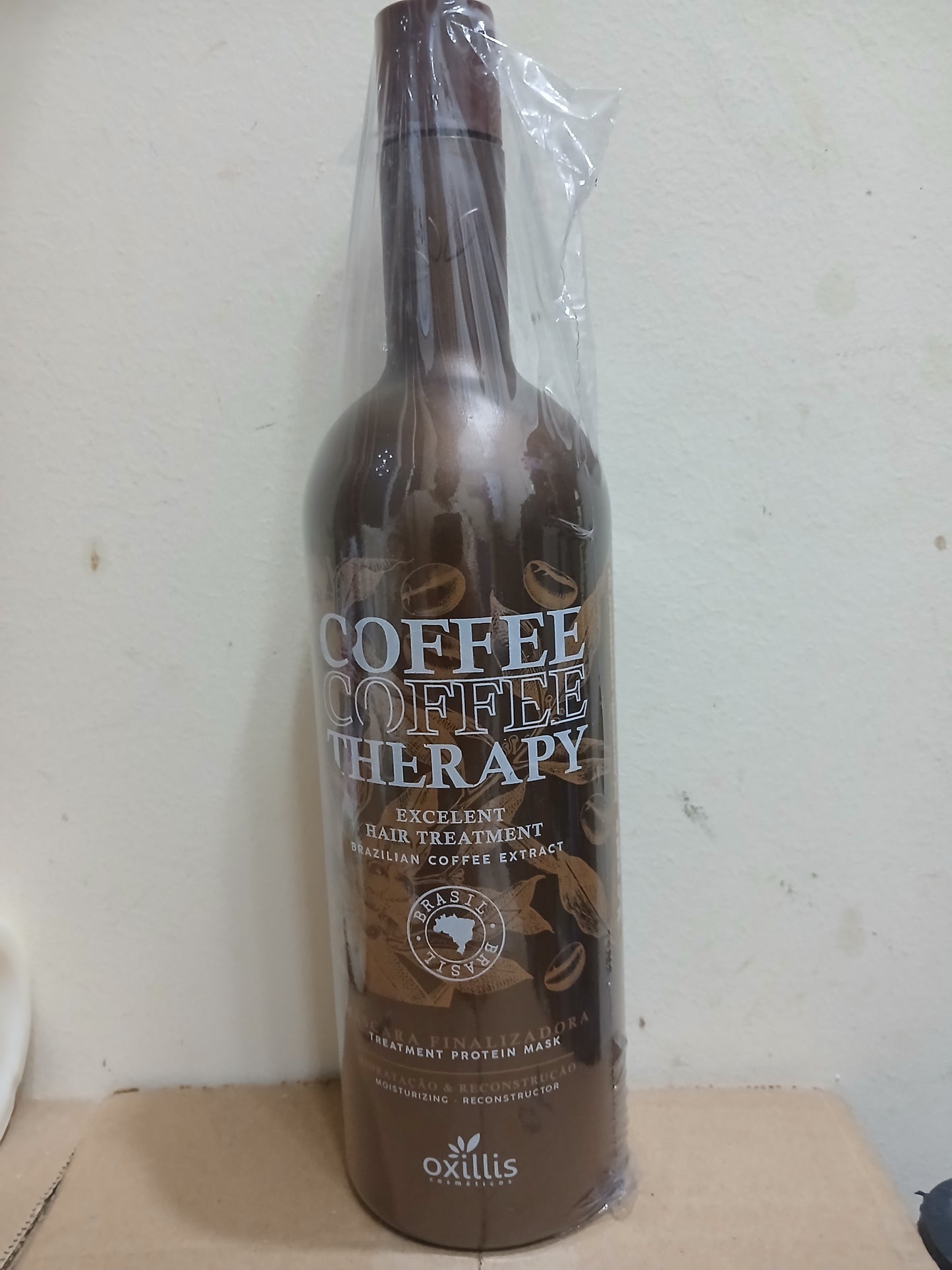 OXILLIS Coffee Therapy Brazilian Protein Hair Straightener Treatment For All Hair Types 1000ml